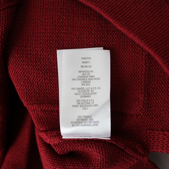 Bob Mackie Wearable Art floral embroidered womens cardigan sweater red XXS 2XS - Picture 8 of 8